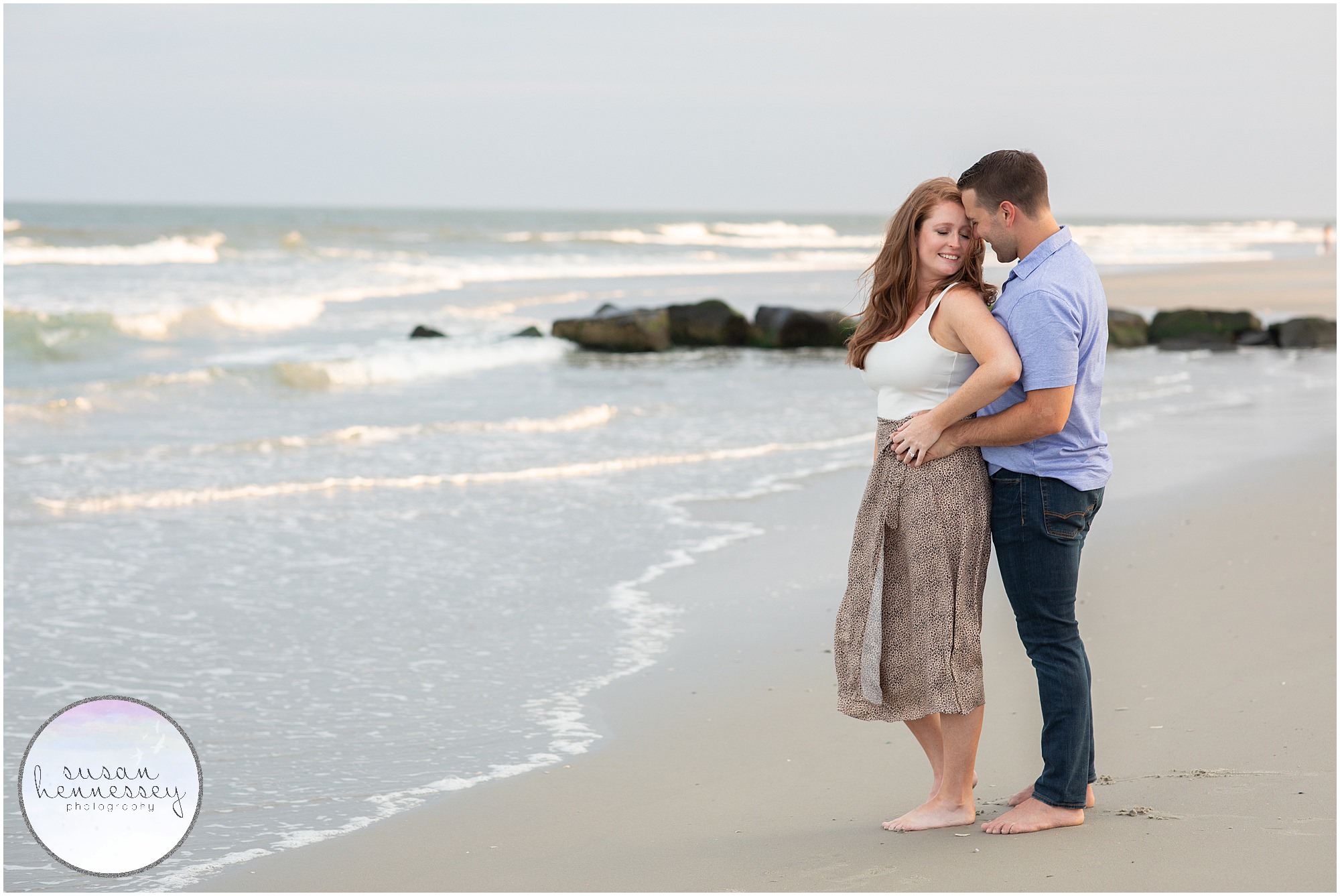 Engagement session after the proposal in Stone Harbor, NJ