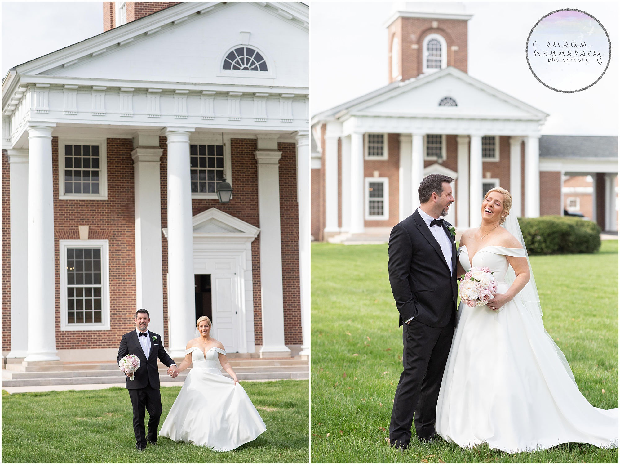 Planning a Micro Wedding? The outdoor area of the The First Presbyterian Church of Moorestown is beautiful for portraits.