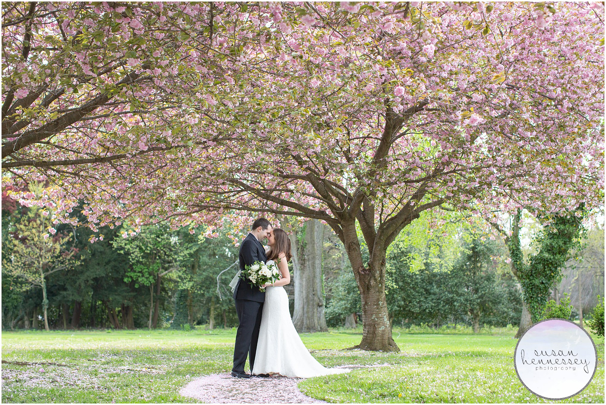 NJ Micro Wedding in South Jersey during cherry blossom season