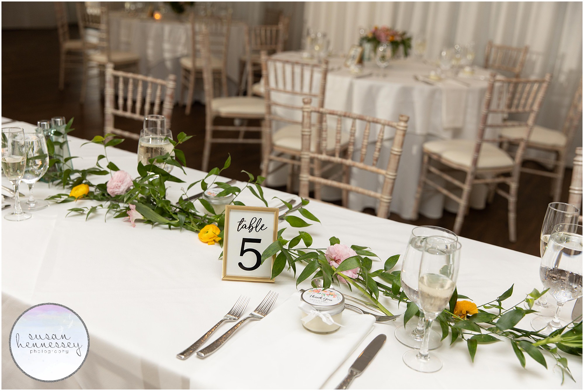 Reception details at ICONA Avalon wedding