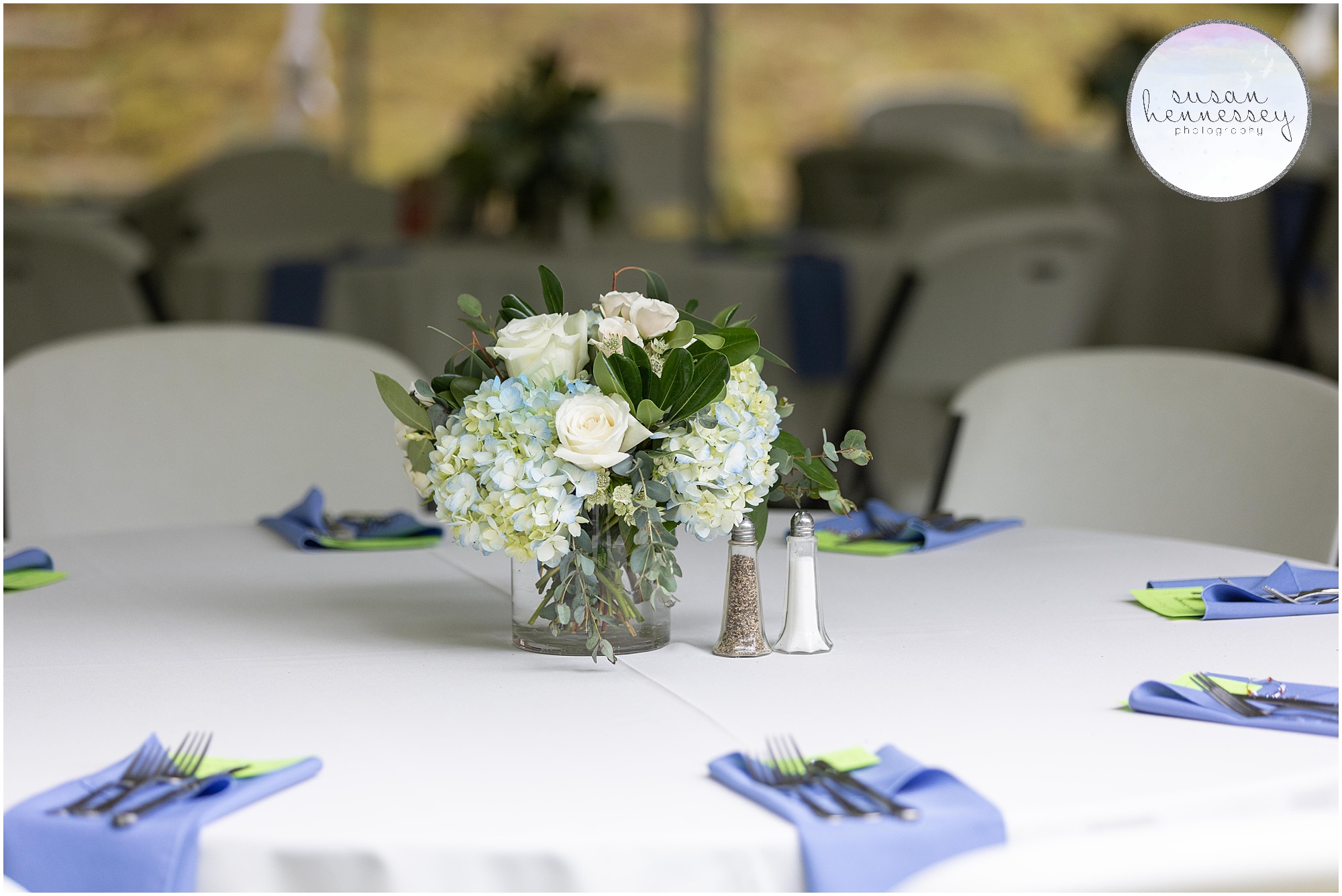 Reception details at South Jersey Backyard Wedding