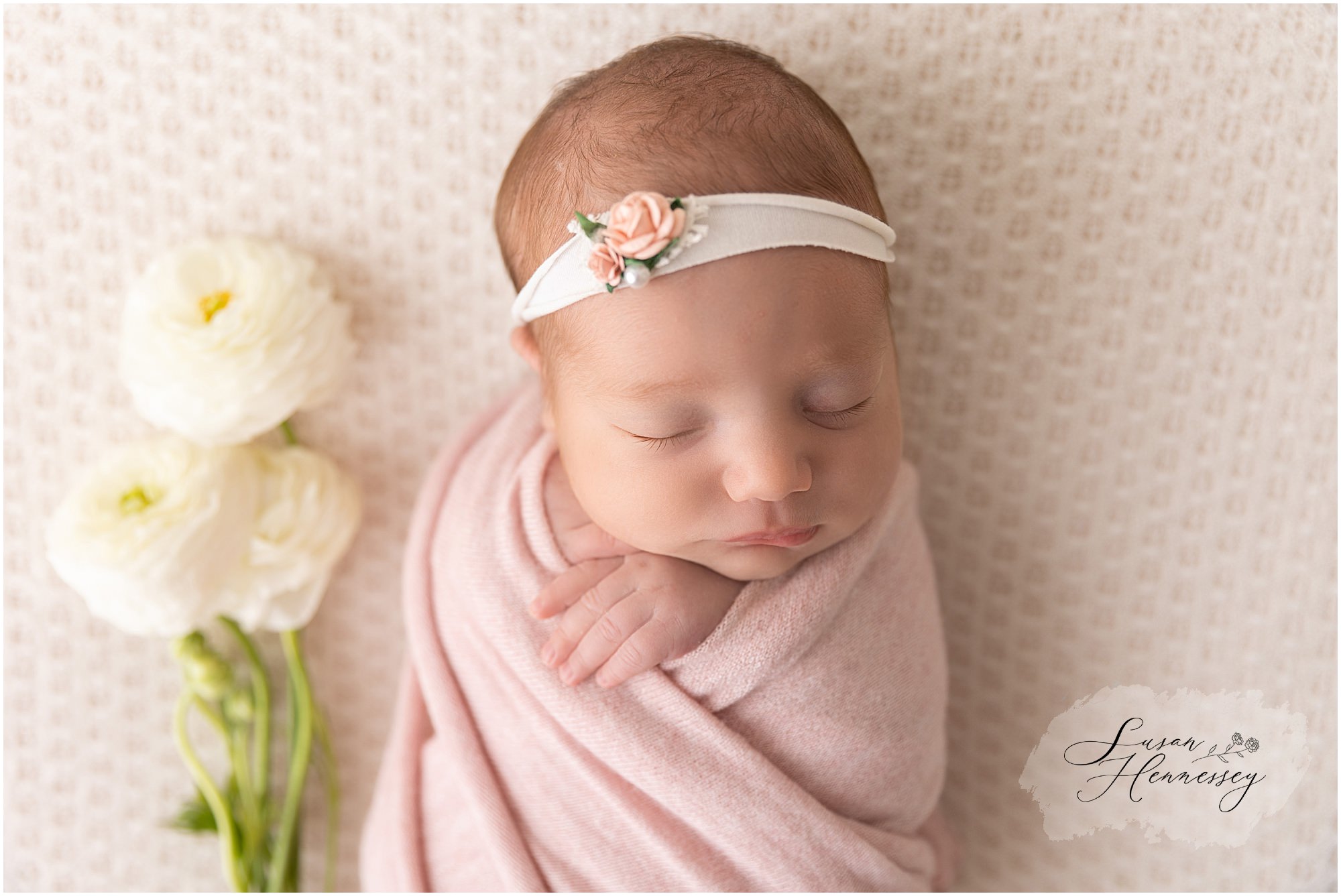 classic newborn photography with a neutral color palette