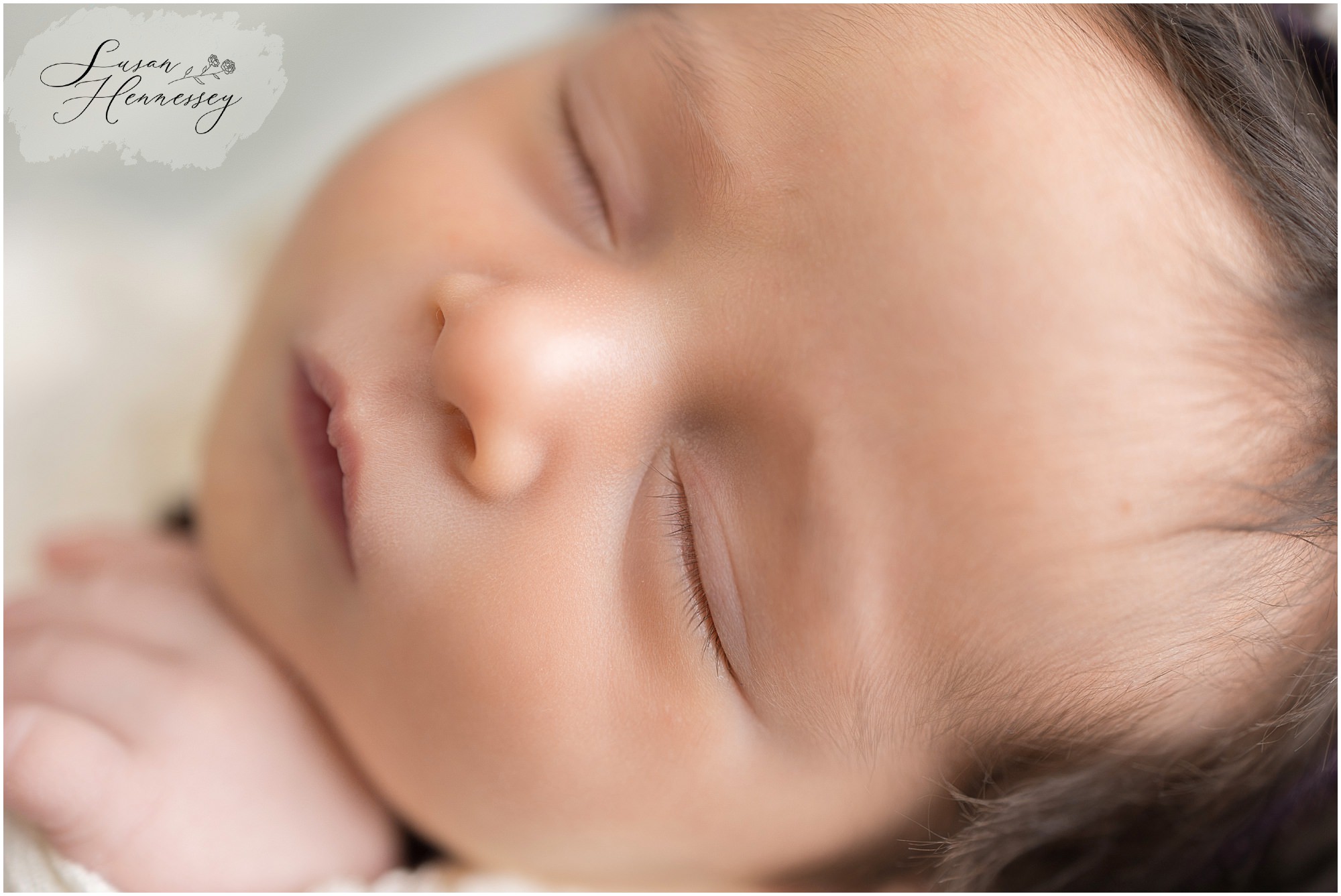 Sweet detail of a newborn from her Moorestown, NJ in studio newborn session.