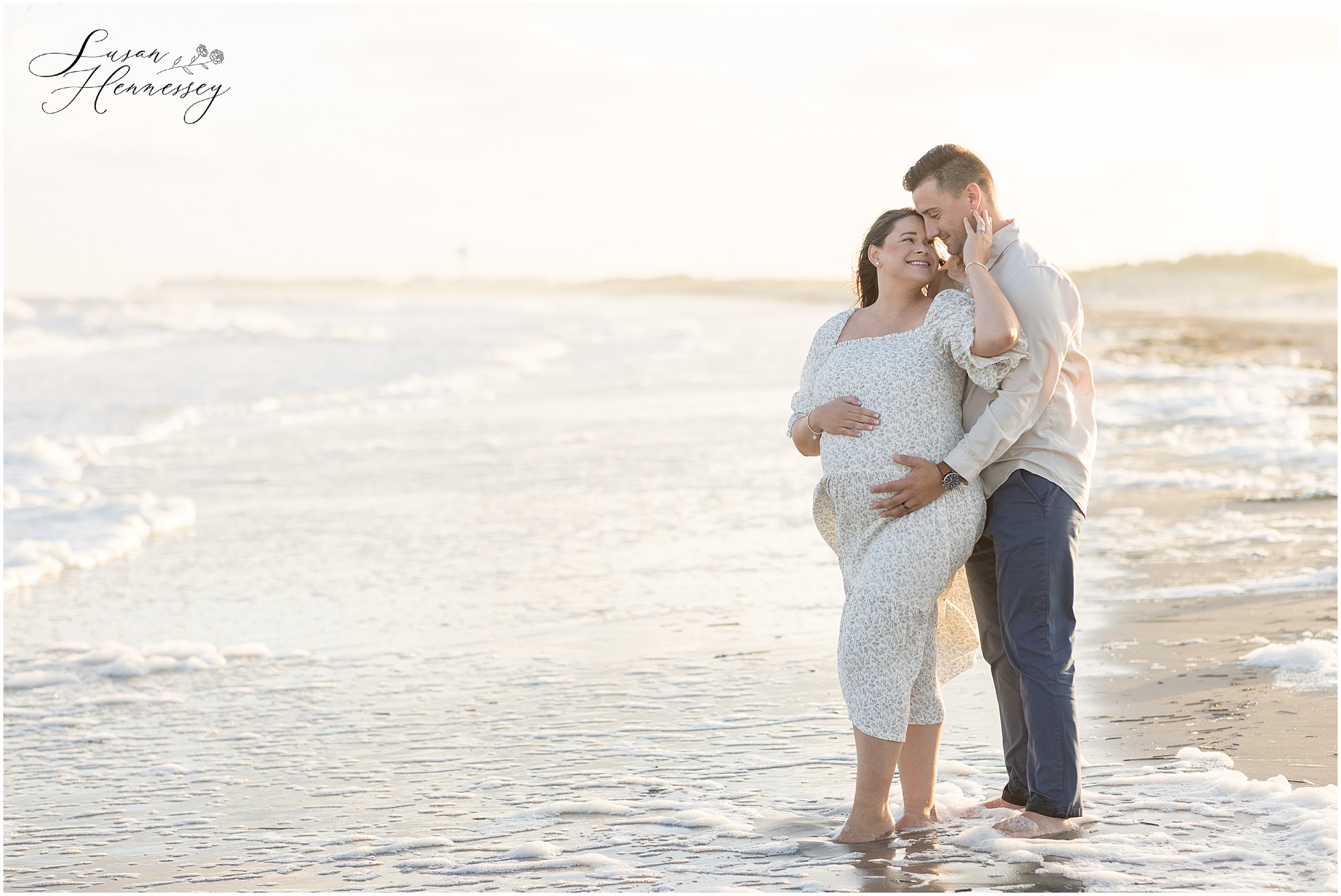 Beach Maternity Session photographed in Ocean City, NJ by Susan Hennessey Photography, South Jersey newborn photographer