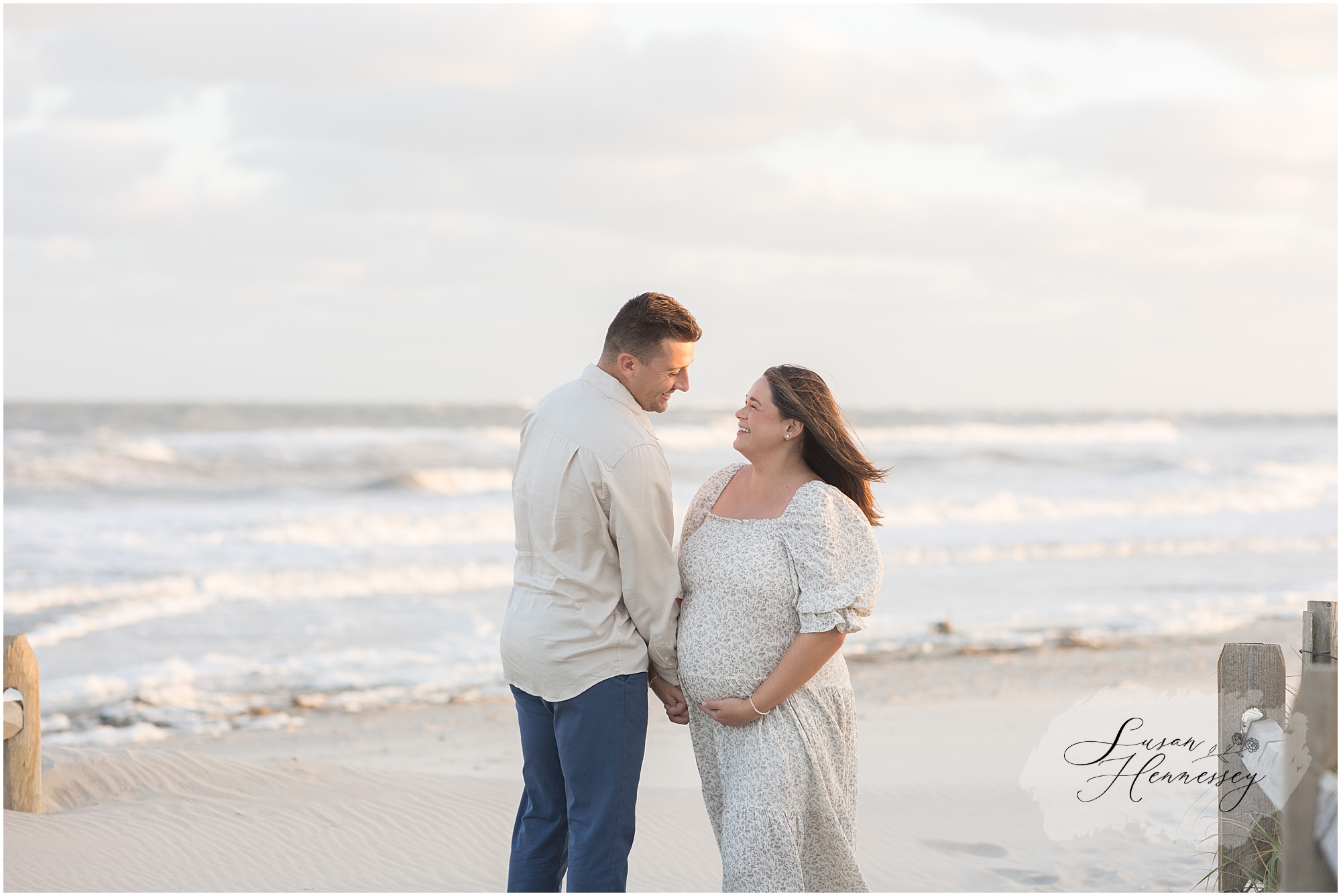 Beach maternity session at the jersey shore