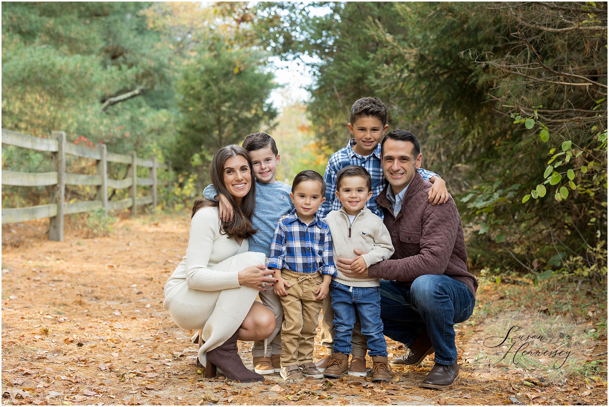 Outdoor fall family session in Moorestown NJ during October