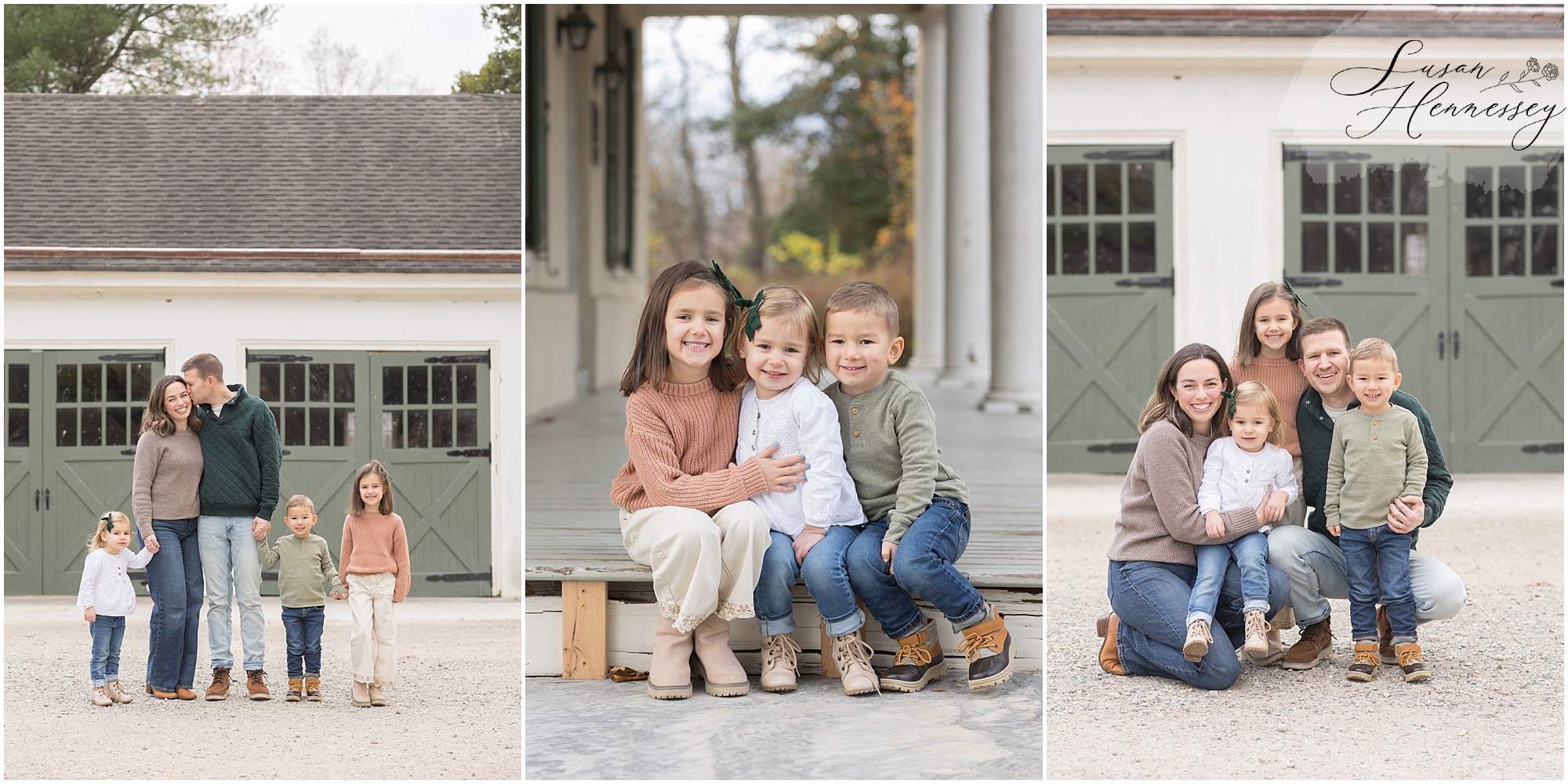 Holiday card family photos taken in Cherry Hill NJ in the fall