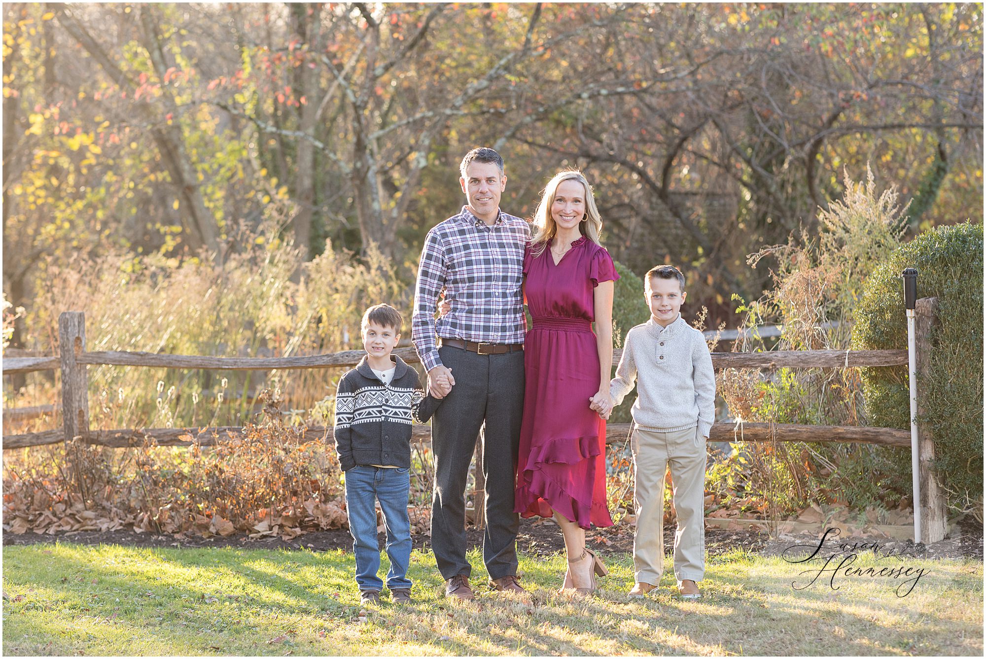 Cherry Hill NJ family photographer capturing relaxed fall family portraits