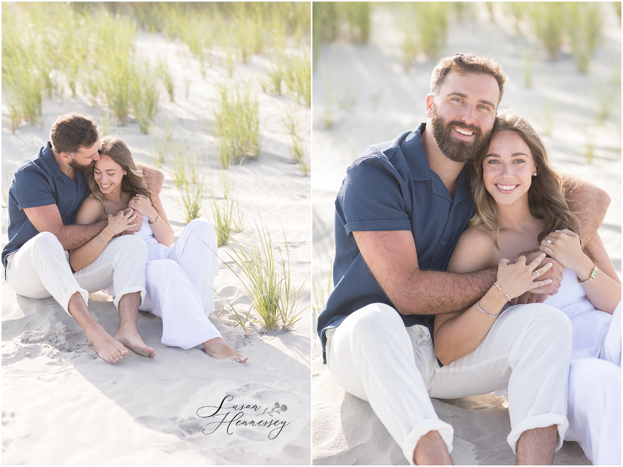 Coastal engagement photos taken during a Jersey Shore engagement session