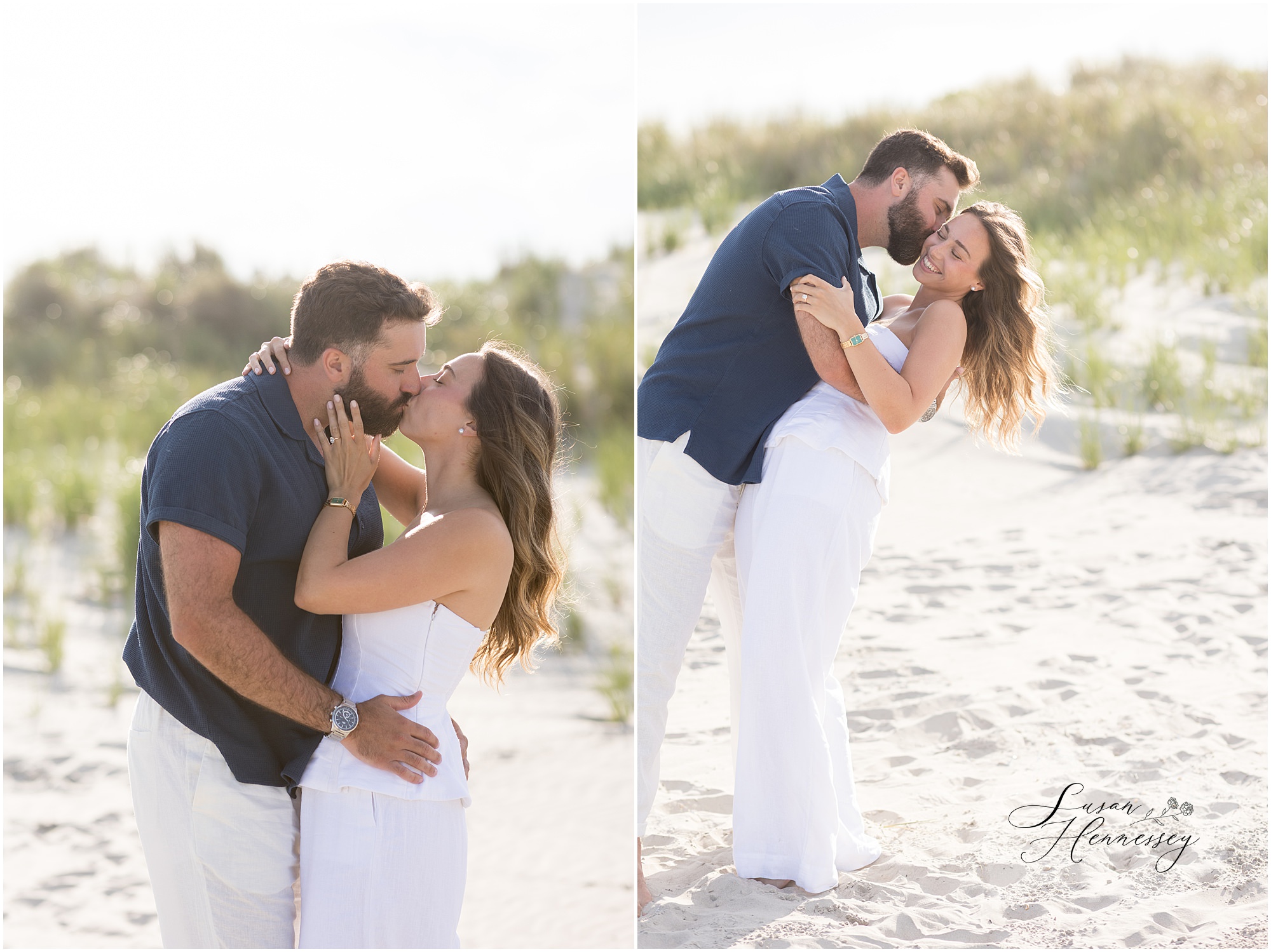 Timeless beach engagement session on the Jersey Shore