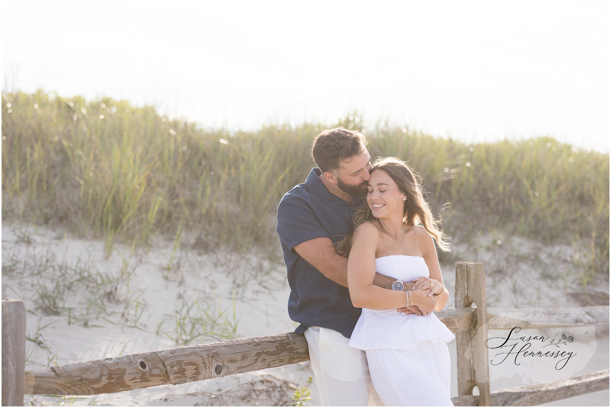 Natural and romantic Jersey Shore engagement photography