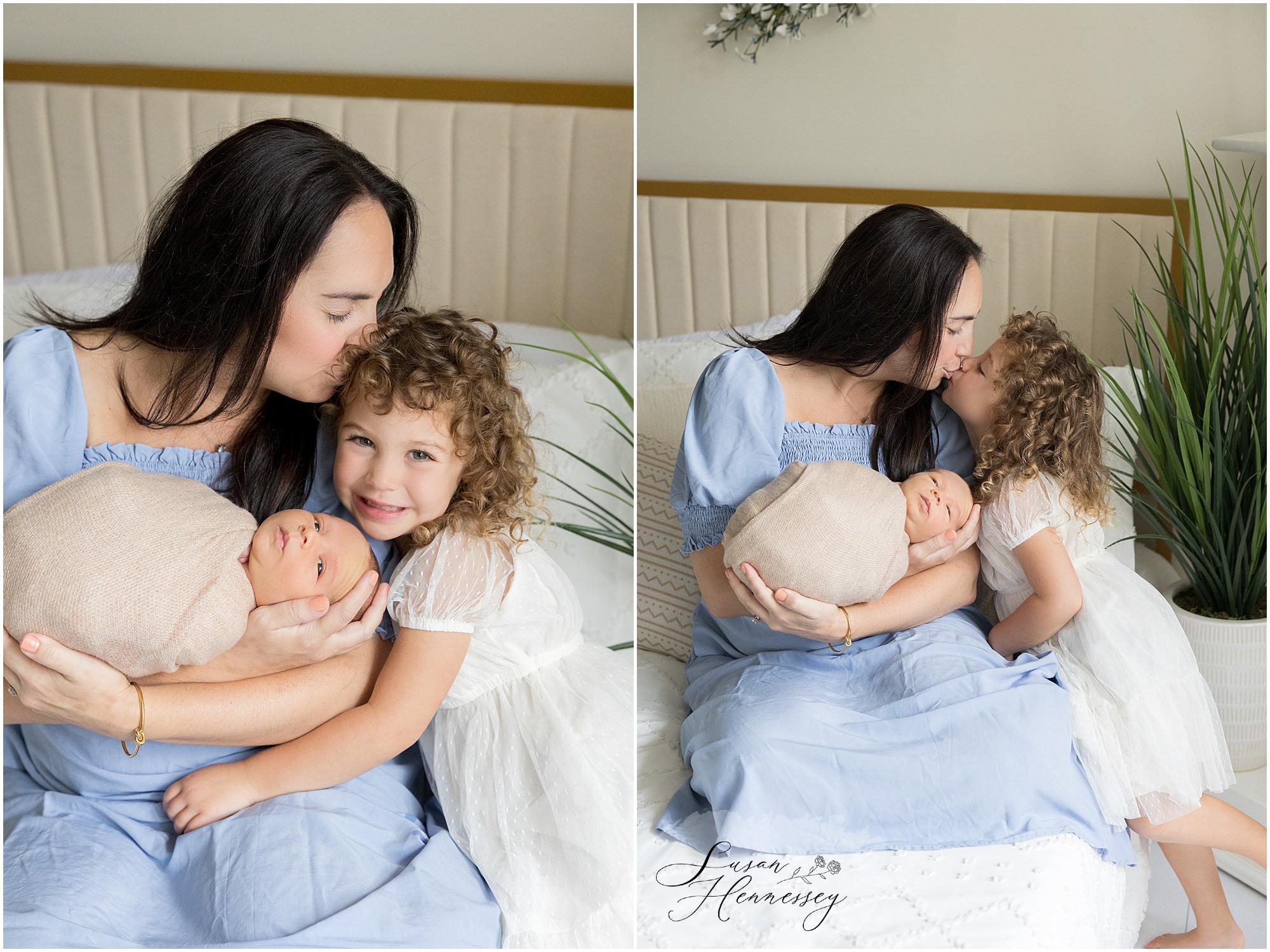Newborn and sibling photography session in South Jersey