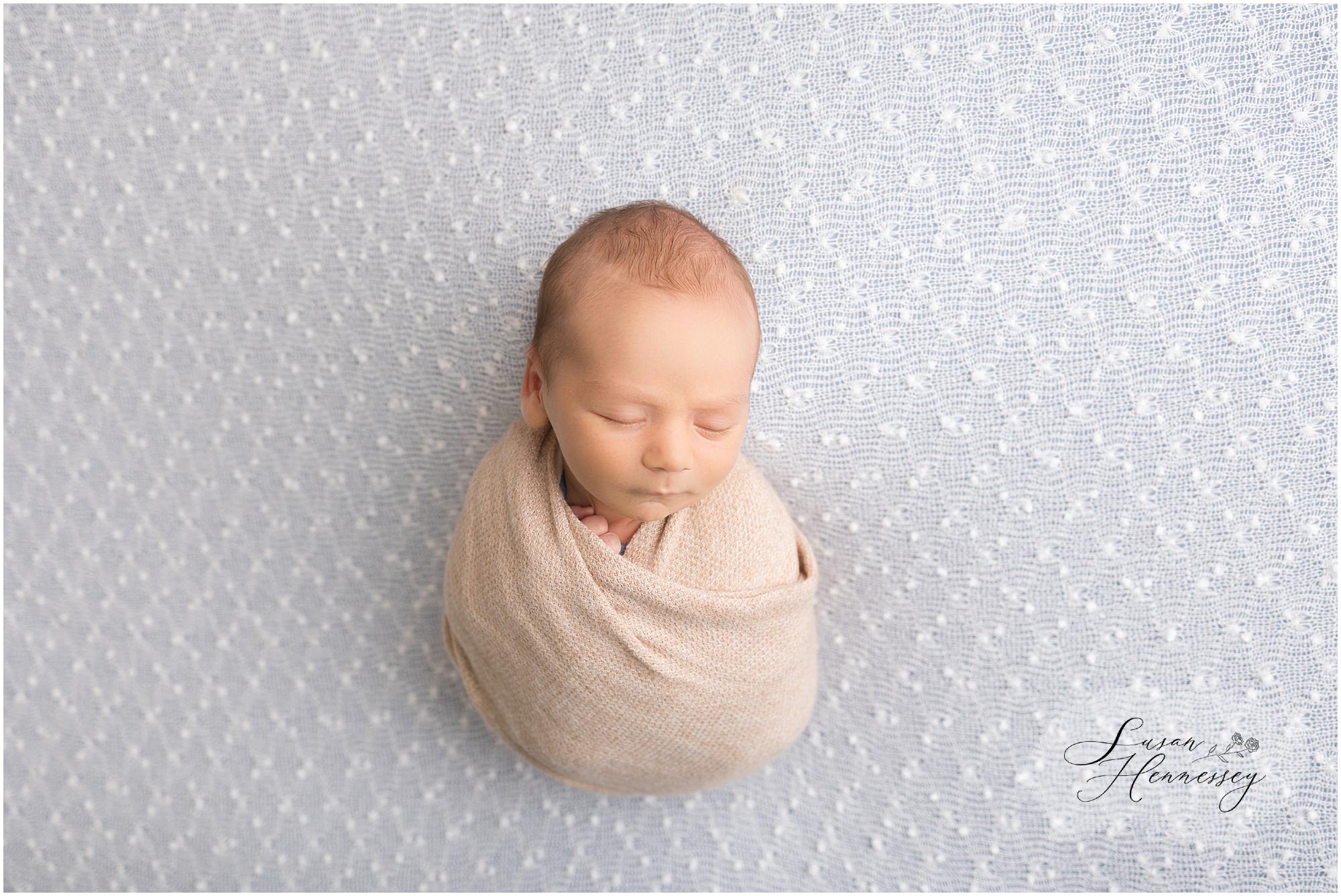 Baby Carson sleeping during his South Jersey newborn photography session