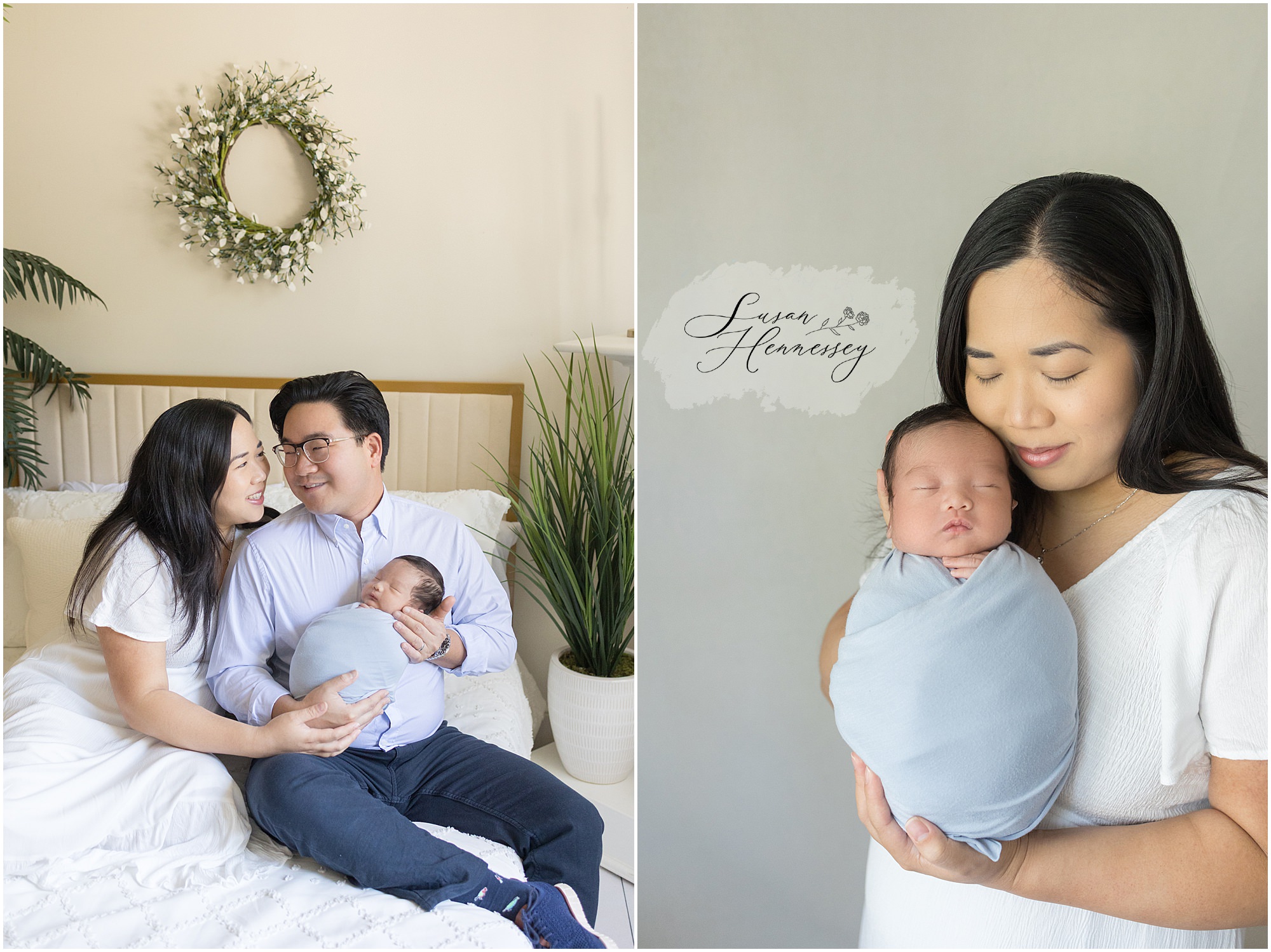 Lifestyle family newborn portraits in Moorestown NJ photography studio