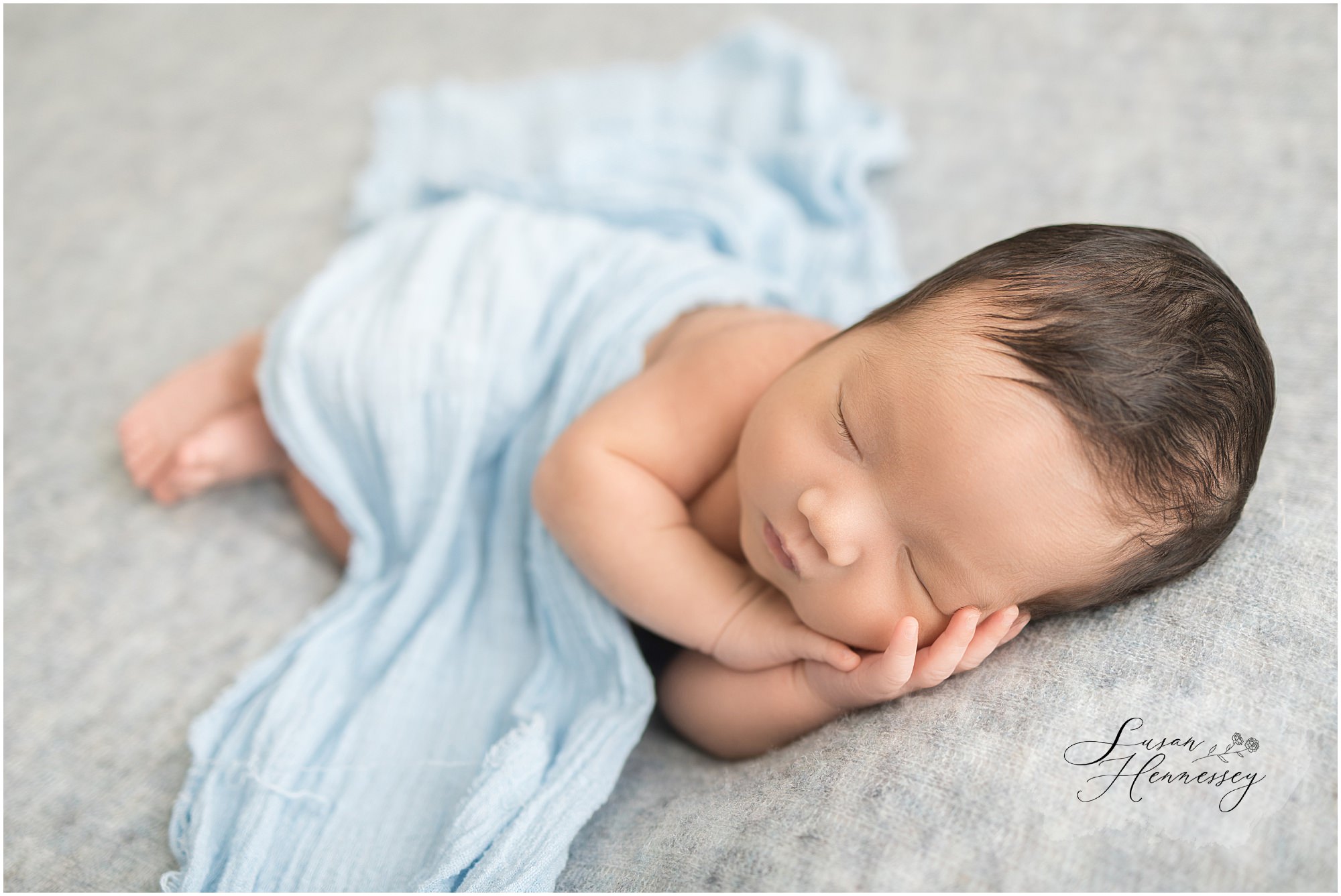 Professional newborn photography studio in Moorestown NJ featuring baby Leo